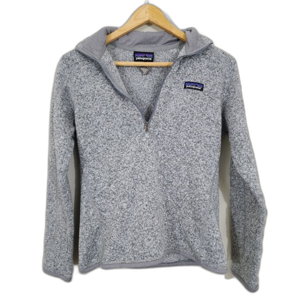 Patagonia Woman's Half Zip Fleece- Size Small, Light Gray, EUC - Picture 1 of 6